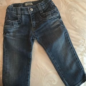 Armani baby jeans elastic waist two front pockets 2 back pockets designer patch